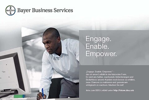 Business Services / Bayer AG – From Support Unit to Business Enabler: New overarching communication strategy, revised corporate identity, new corporate design, brand management, global employee communication